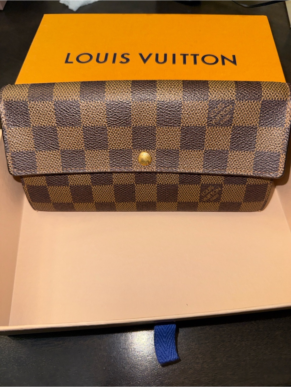 Louis Vuitton Brown Damier Ebene Wallet